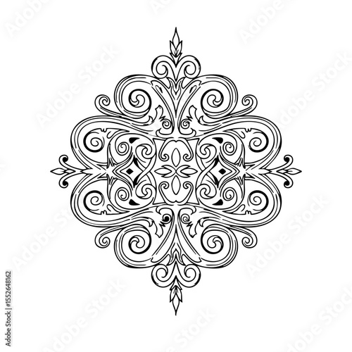 Decorative floral ornament Mandala 