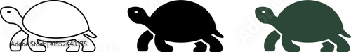 Turtle vector illustration outline silhouette graphic reptile shell drawing tortoise animal icon 100 char editable vector illustration with png format