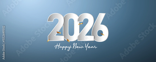 2026 Happy new year banner, Happy new year vector art and illustration template poster, banner, flyer, background	