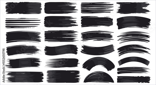 Wallpaper Mural Black Ink Brush Stroke Elements for Creative Vector Artwork and Abstract Design Torontodigital.ca