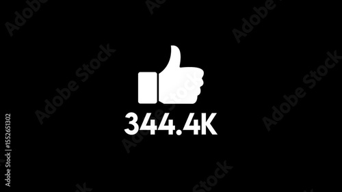 1K to 400K Like Counter - Smooth Social Proof Animation like icon animation 