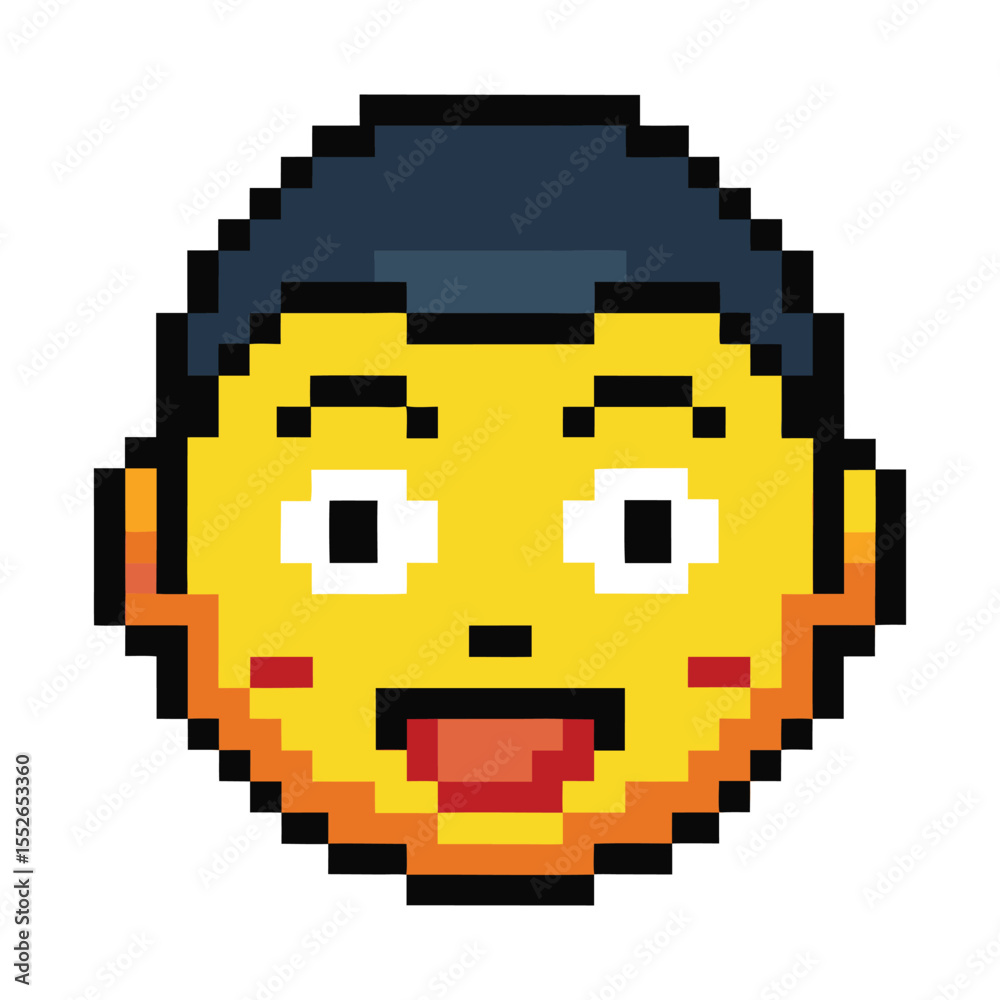 Fototapeta premium Pixel thinking face