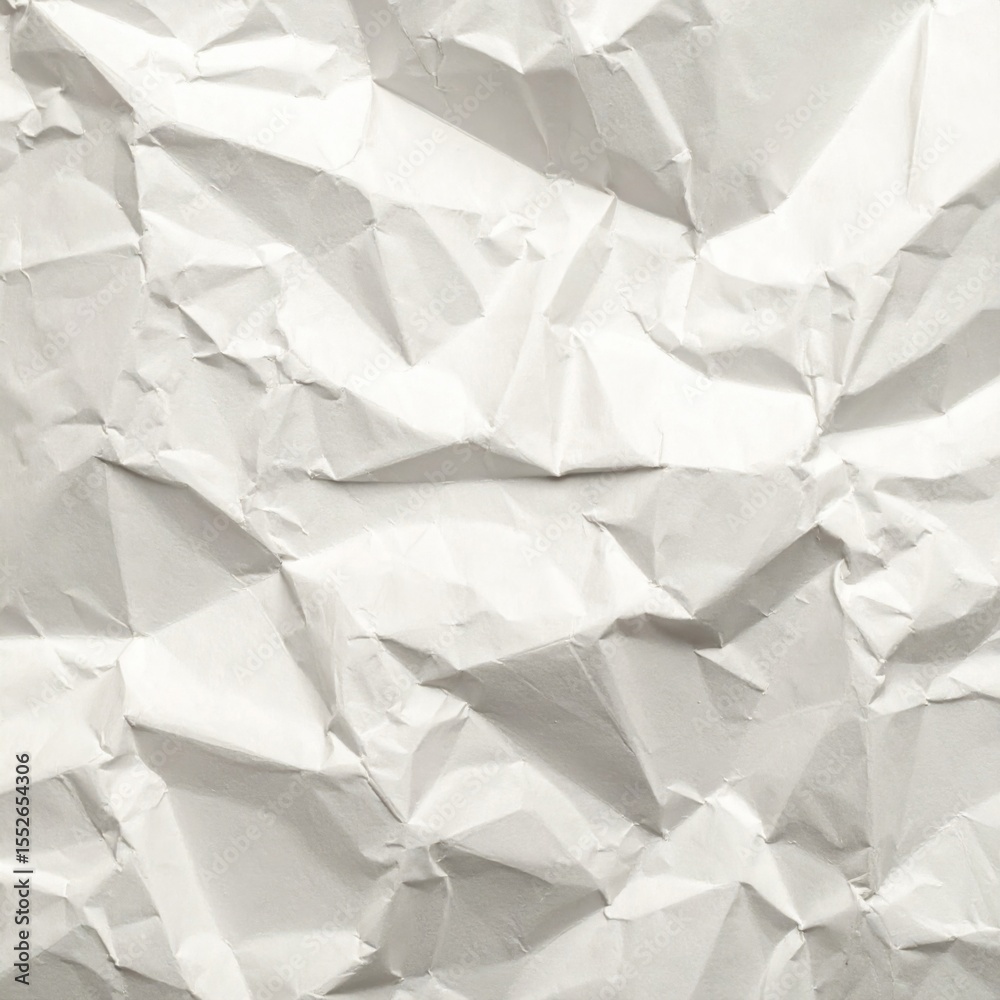Obraz premium Crumpled White Paper Texture Background