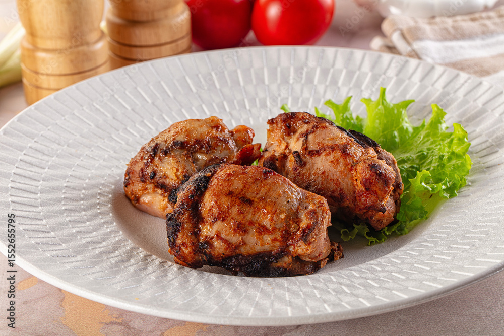 Hot Grilled chicken thigh barbecues Hot Grilled chicken thigh barbecues