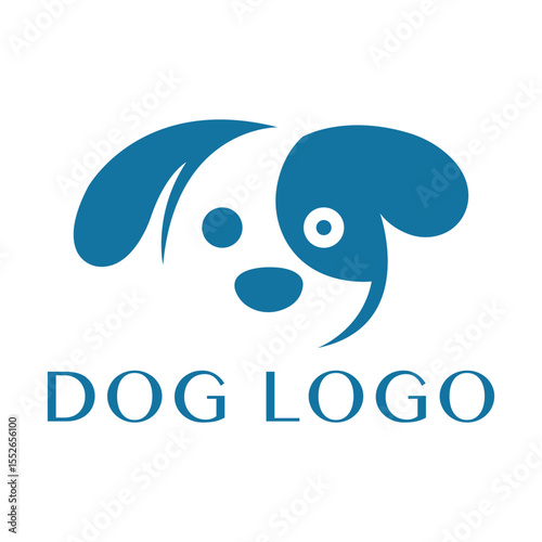 Cute Blue Dog Face Logo Pet Care Puppy Cute Blue Dog Face Logo Pet Care Puppy