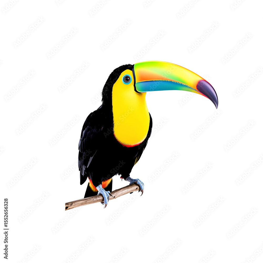 Naklejka premium toucan bird isolated on white background