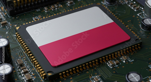 Polish Flag On Circuit Board Representing Cybersecurity Investments And Eastern Europe’s Enhanced Digital Defense Capabilities