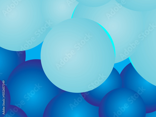 Abstract background with colorful gradations and several circular shapes such as floating bubbles or balls, giving a light and fresh impression.