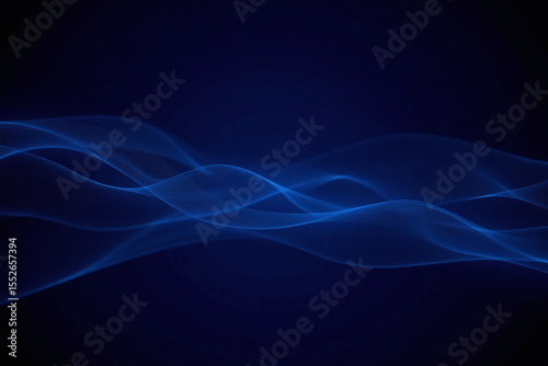 blue waveform on a black background