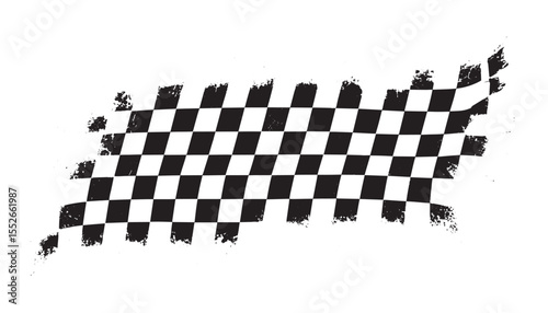 checkered pattern with grunge effect , checkered pattern grunge flag vector