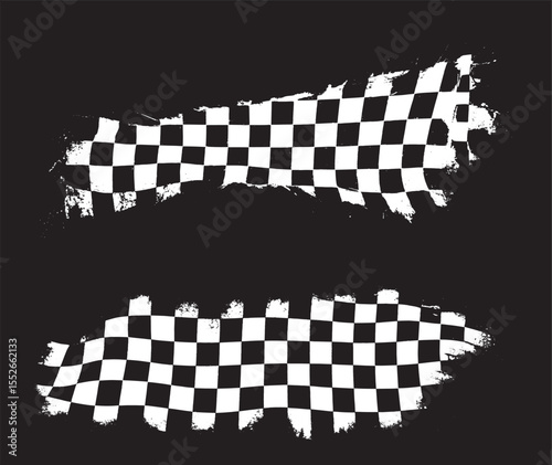checkered pattern with grunge effect , checkered pattern grunge flag vector
