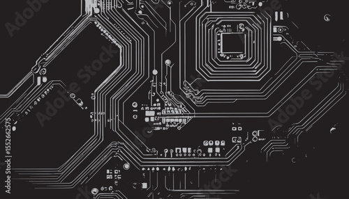circuit board line background illustration
