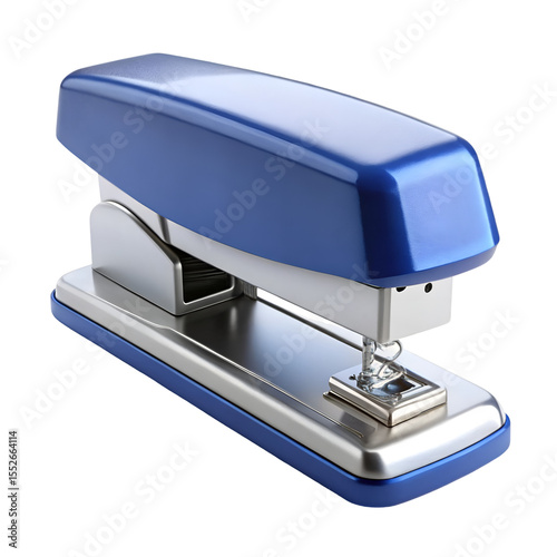 Blue Metal Stapler Office Supply isolated on a transparent background