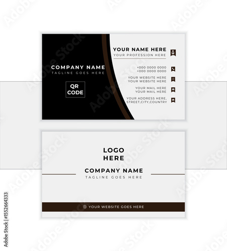 professional & creative business card design. modern wavy theme, double sided business card design, clean template, print design, luxury & editable vector illustration
                             