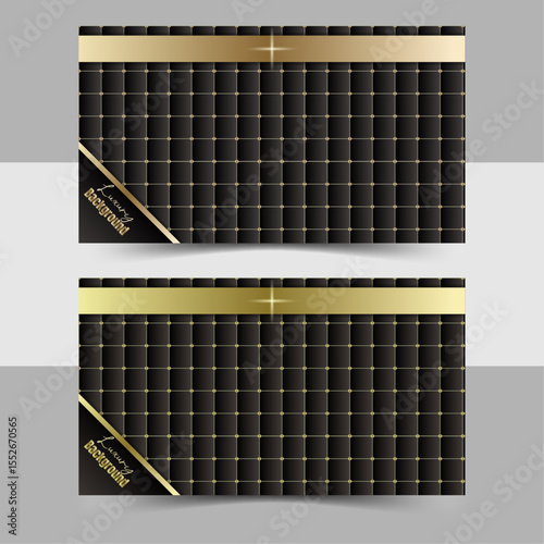 Mysterious Luxury Background with Intricate Gold Accents and Dark green Geometric Shapes	