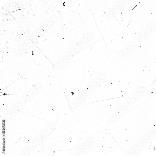 White Grunge Texture with Black Scratches and Spots