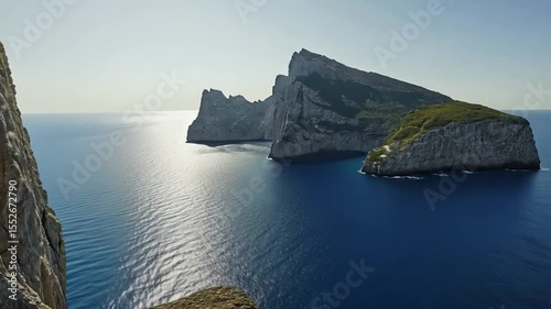 Coastal cliffs meet the ocean