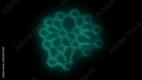 Neon Brain Network – Glowing Neural Connections and Futuristic AI Circuit Mesh.