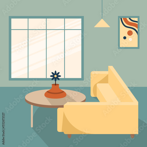 Living room atmosphere illustration