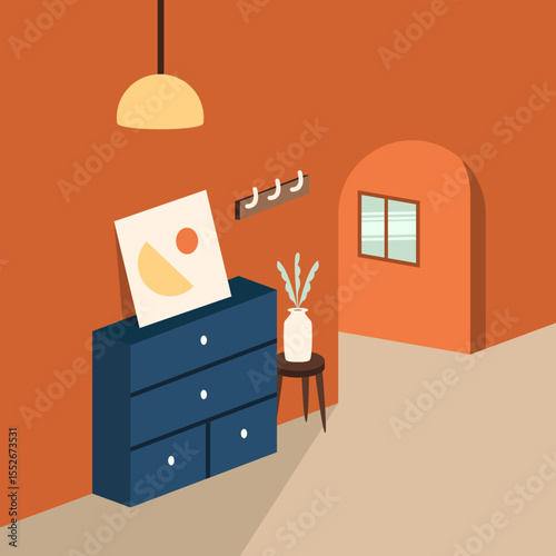 Living room atmosphere illustration