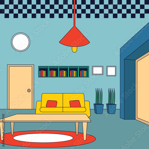 Living room atmosphere illustration