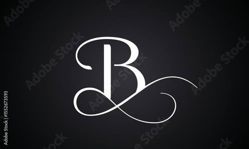 Letter b logo with infinity combination. Modern trendy initial luxury b letter logo design. Royal premium letter b logo design vector template.