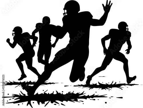 American football, players vector bundle