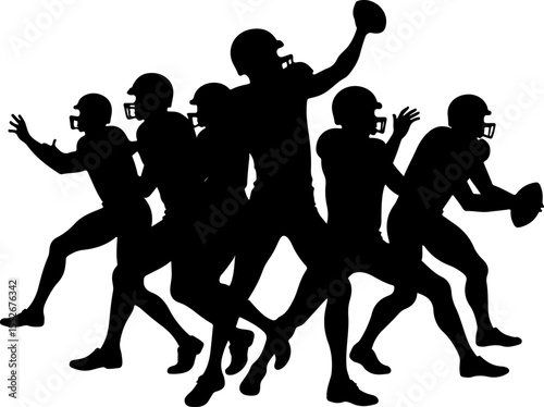 American football, players vector bundle