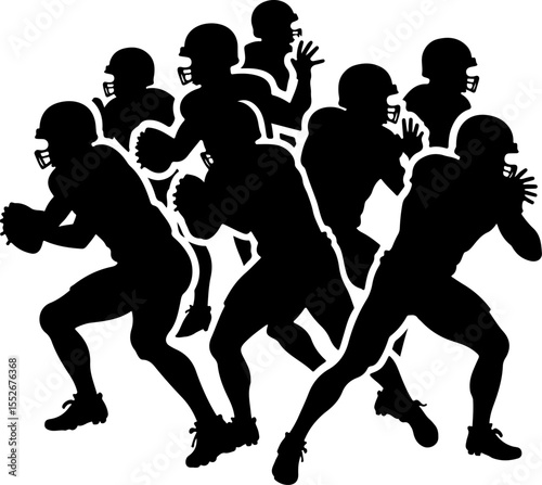 football, American football, players, sports, game, vector bundle
