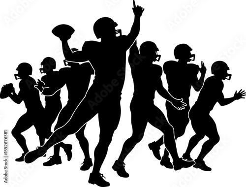 football, American football, players, sports, game, vector bundle