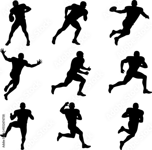 football, American football, players, sports, game, vector bundle