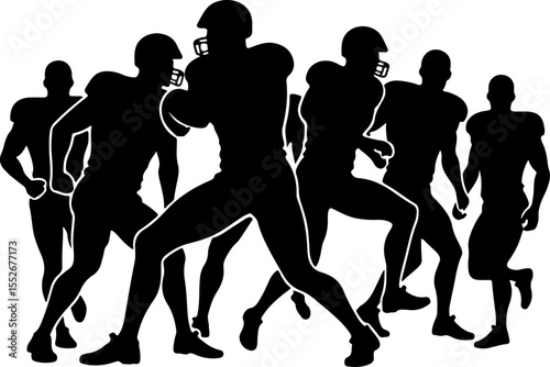 football, American football, players, sports, game, vector bundle