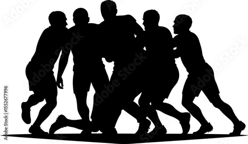 American Football Action Silhouette vector bundle