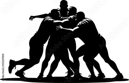 American Football Action Silhouette vector bundle