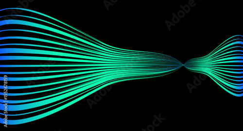 Dynamic Sound Wave Abstract Vector Design For presentation, Website banner, cover, and Wallpaper