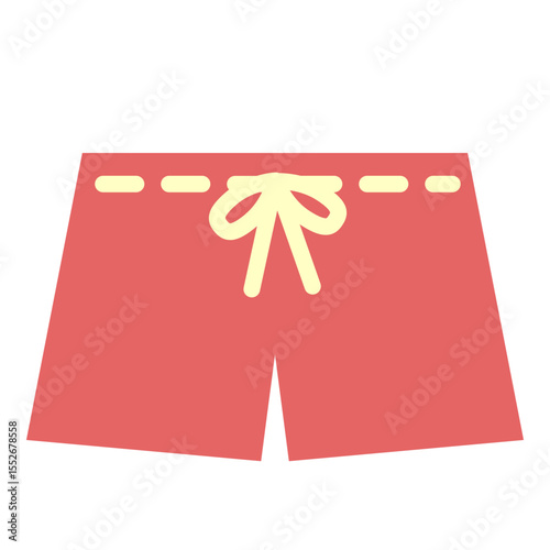 Summer flat color icon. Swimming trunks