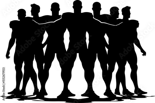 American Football Action Silhouette vector bundle