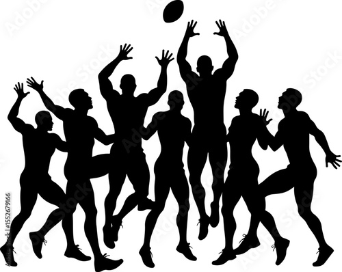 American Football Action Silhouette vector bundle