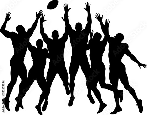 American Football Action Silhouette vector bundle