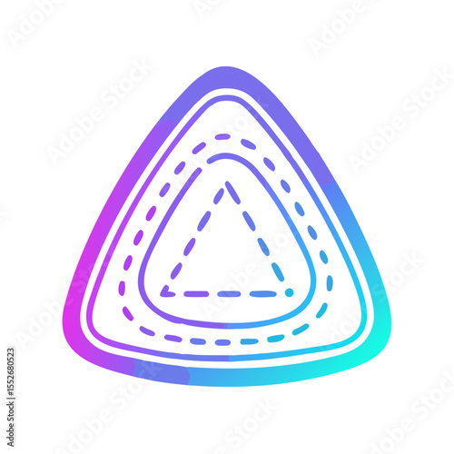 Tailor’s chalk icon in colorful line style, textile marking tool