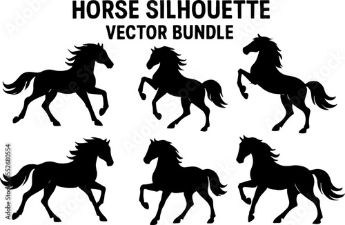 Horse Silhouette Vector Bundle 