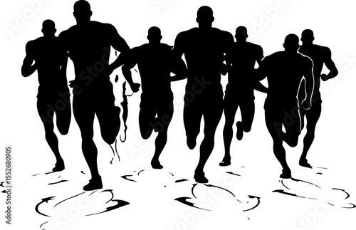American Football Players Catching Ball Silhouette vector bundle