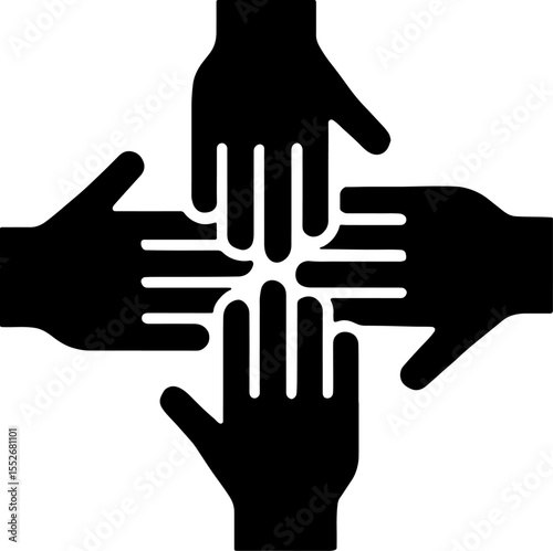  Interlocked Hands Symbol vector bundle