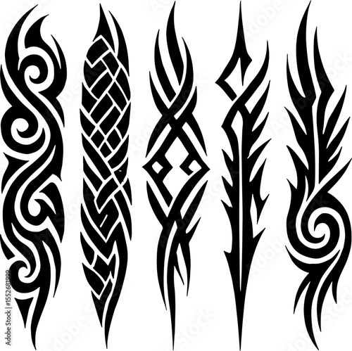  Tribal Tattoo Design Elements vector bundle