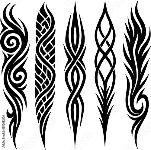  Tribal Tattoo Design Elements vector bundle