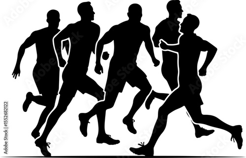 American Football Player Silhouettes vector bundle