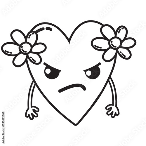 Smiley  sad and angry heart