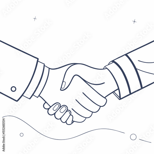 Handshake vector illustration for partnership