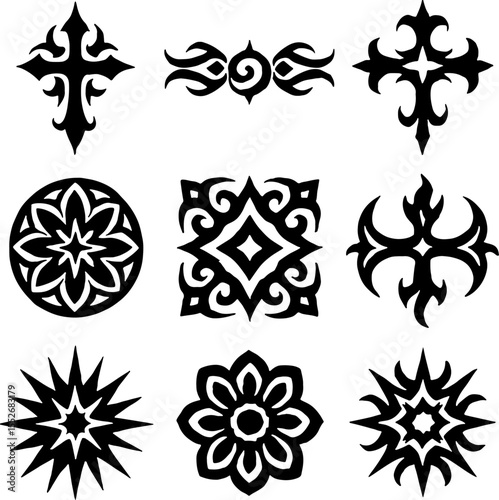  Tribal Tattoo Design Elements vector bundle
