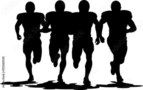 American Football Players Vector Bundle
